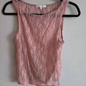 Pink Lace Women Top